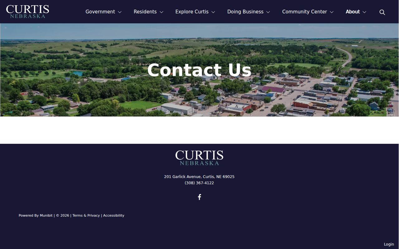 Frontier County Curtis Court Records: City Hall civic contact page