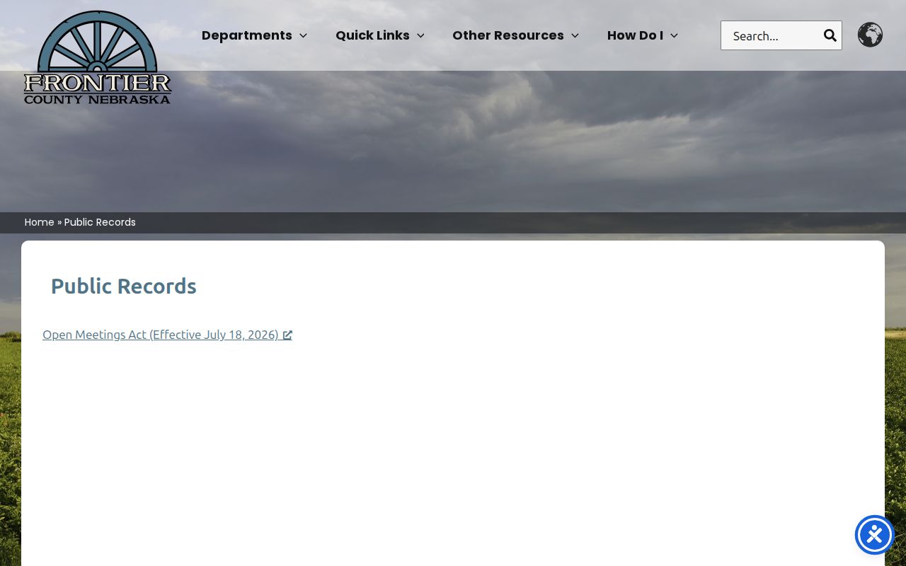 Frontier County Eustis Court Records: public-records information