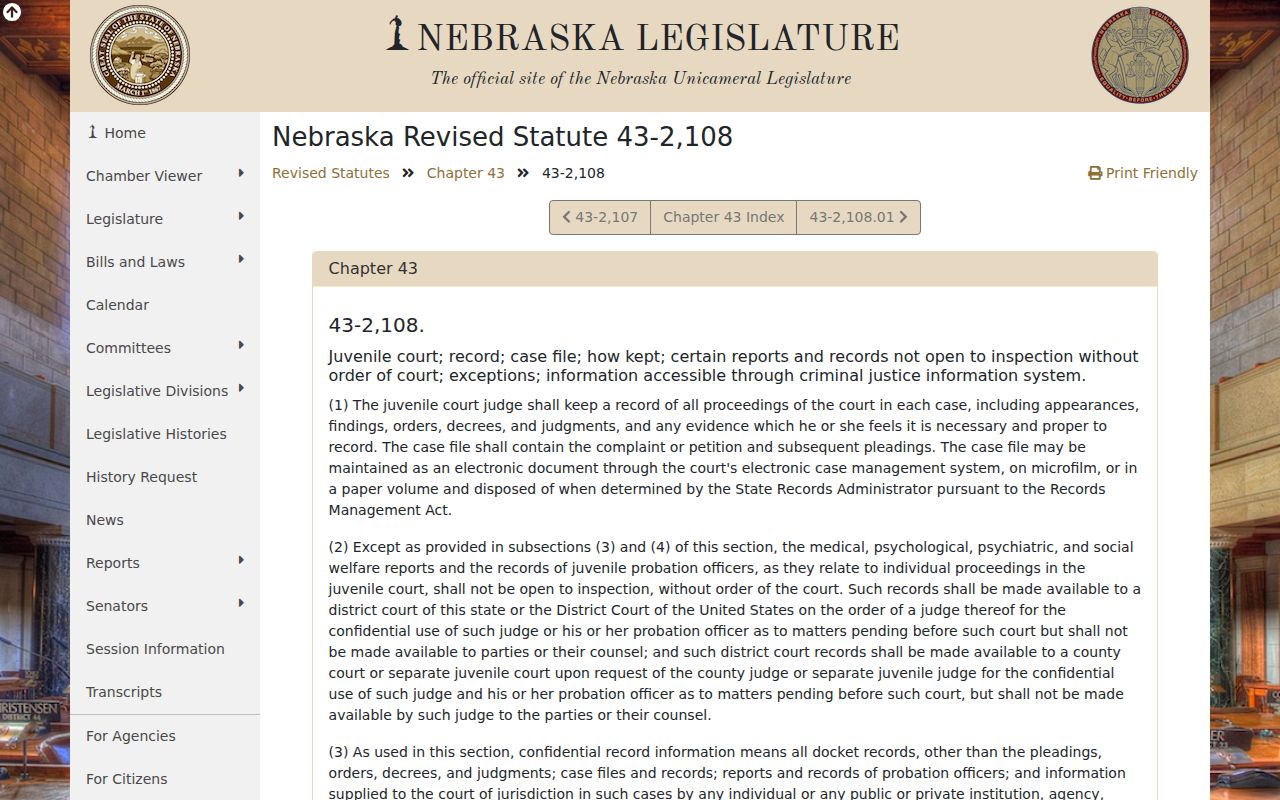 Frontier County Eustis Court Records: juvenile-record access statute