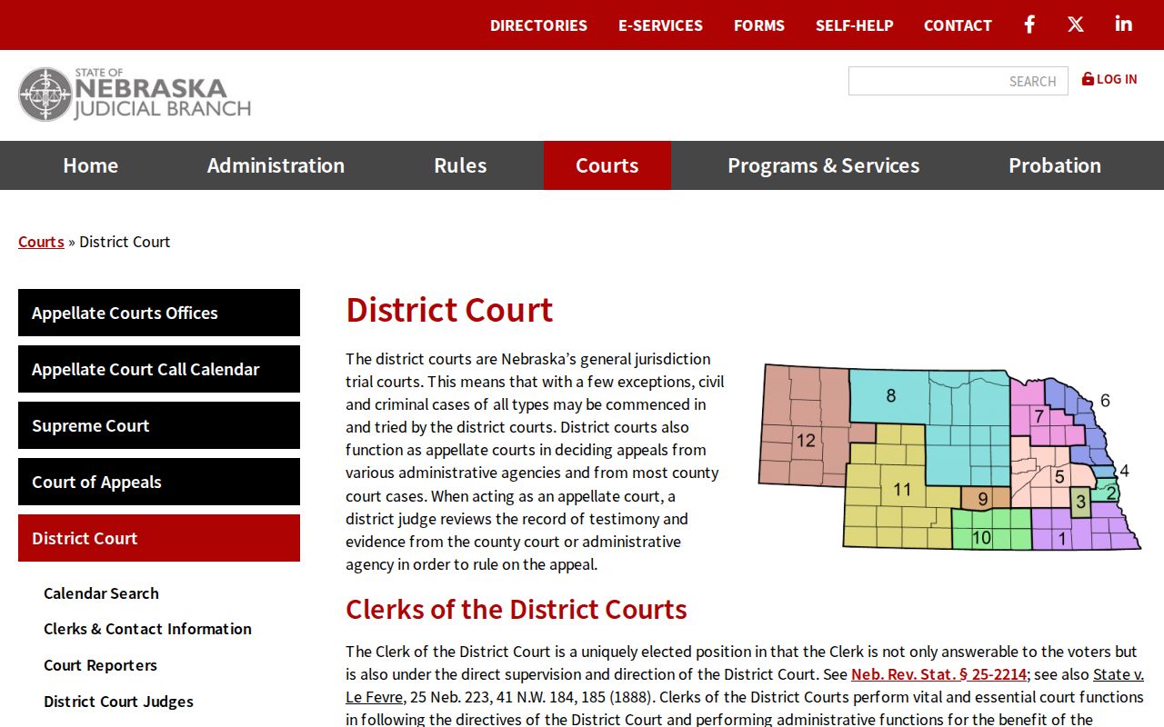 Frontier County court docket District Court jurisdiction overview