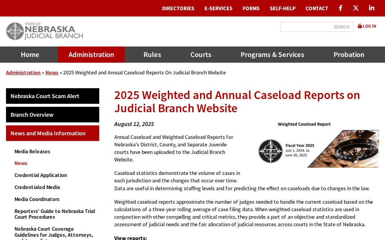 Frontier County Maywood Court Records: annual caseload report